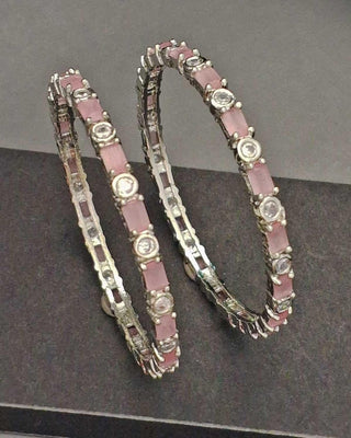 Lavanya Party Wear AD Bangles - AD Bangles | Model Wearing View | Buy Online India | Zevarly
