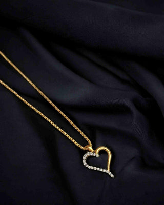 Laxmi Locket With Chain - AD Pendant Set | Main Product View | Buy Online India | Zevarly