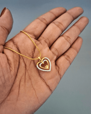 Lovely Locket with Chain - AD Pendant Set | Pendant Close-Up | Buy Online India | Zevarly