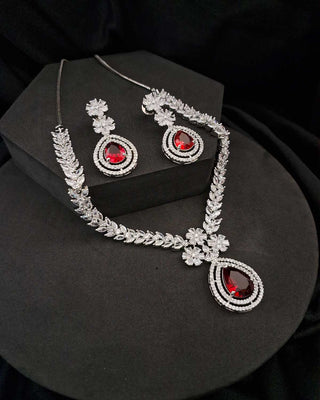 MONICA AMERICAN DIAMOND NECKLACE SET - Zevarly