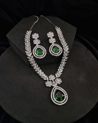 MONICA AMERICAN DIAMOND NECKLACE SET - Zevarly