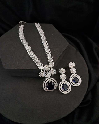 MONICA AMERICAN DIAMOND NECKLACE SET - Zevarly