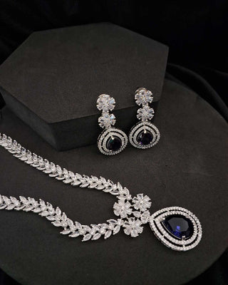 MONICA AMERICAN DIAMOND NECKLACE SET - Zevarly