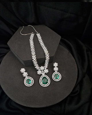 MONICA AMERICAN DIAMOND NECKLACE SET - Zevarly