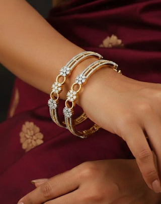 Majestic AD Chuda - AD Bangles | Bangle Set Close-Up | Buy Online India | Zevarly