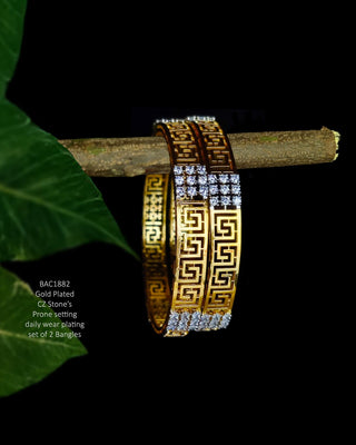 Manisha AD Bangles - AD Bangles | Side Angle View | Buy Online India | Zevarly