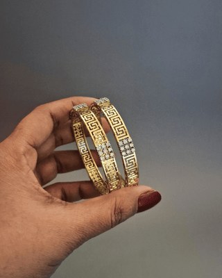 Manisha AD Bangles - AD Bangles | Side Angle View | Buy Online India | Zevarly