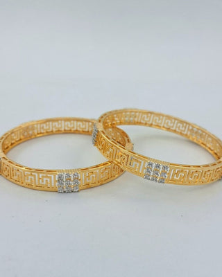 Manisha AD Bangles - AD Bangles | Side Angle View | Buy Online India | Zevarly
