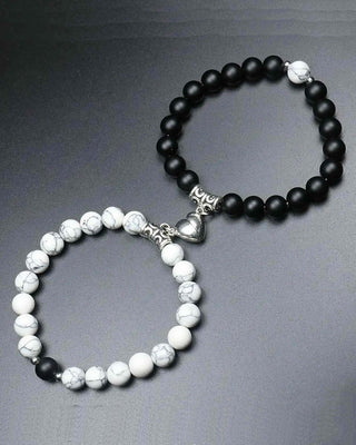 Matching Elegant Bracelets for Couples - Stylish and Symbolic Jewelry for Him and Her dark Background