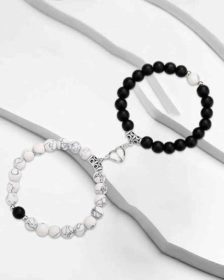 Matching Elegant Bracelets for Couples - Stylish and Symbolic Jewelry for Him and Her white Background