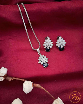 Megha AD Pendant Set GJ - AD Pendant Set | Full Set View | Buy Online India | Zevarly