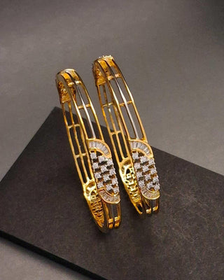 Modern American Diamond Bangles - AD Bangles | Main Product View | Buy Online India | Zevarly