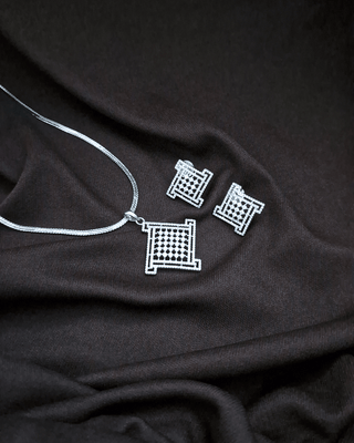 Nayra Pendant Set - AD Pendant Set | Full Set View | Buy Online India | Zevarly