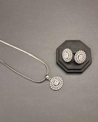 Neha Pendant Set - AD Pendant Set | Main Product View | Buy Online India | Zevarly