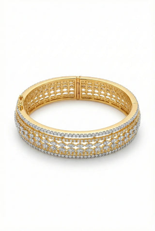 Broad Wedding Wear Openable Two Tone Kada - Nitya