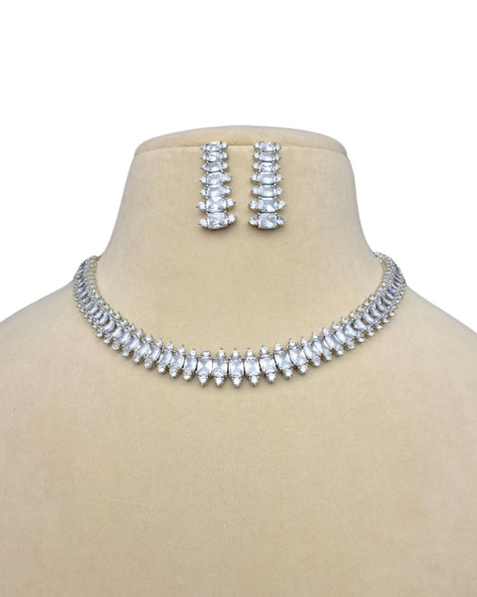 Karina solitaire AD Necklace Set