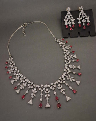 Radhika AD Necklace Set Front View