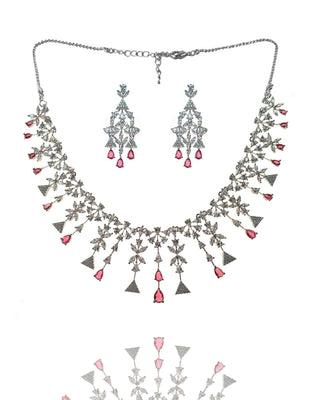 Radhika AD Necklace Set White Background