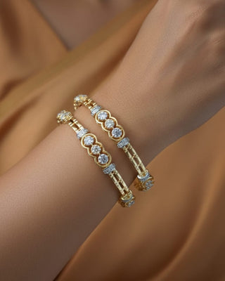 Radhika American Diamond Bangles - AD Bangles | Main Product View | Buy Online India | Zevarly