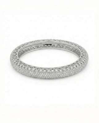 Rakshanda Anti Tarnish Silver Plated Designer Bangles - AD Bangles | Lifestyle Shot | Buy Online India | Zevarly
