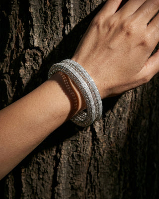 Anti Tarnish Silver Plated Designer Wedding Bangles - Rakshanda