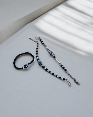 Rekha Oxidized Bracelet & Paayal Combo - AD Bracelet | Main Product View | Buy Online India | Zevarly