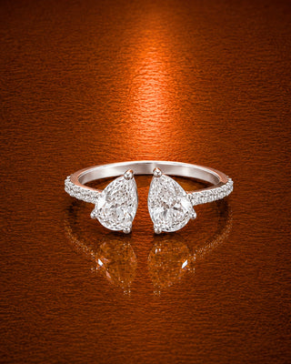 Pear Pairing Adjustable AD Ring - Falni