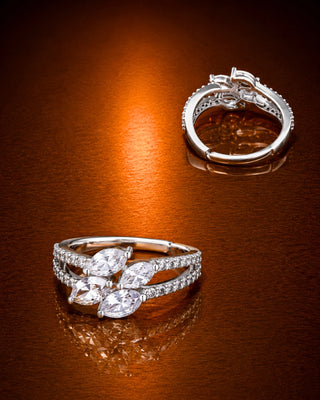 Elegant AD Adjustable Marquee Ring - Laila
