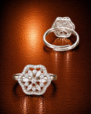 Partywear Adjustable AD Ring - Tilotama