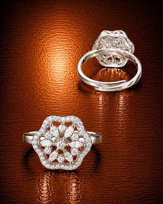 Partywear Adjustable AD Ring - Tilotama