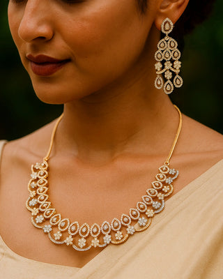 Zevarly Rohni Cz Necklace Set