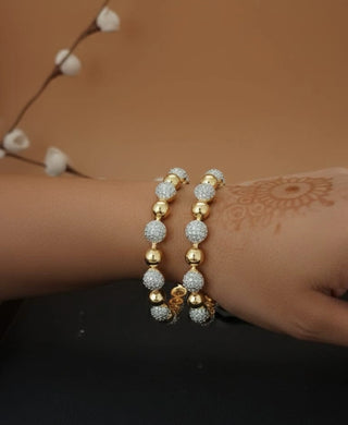 Zevarly Romisha American Diamond Rose Gold Bangles