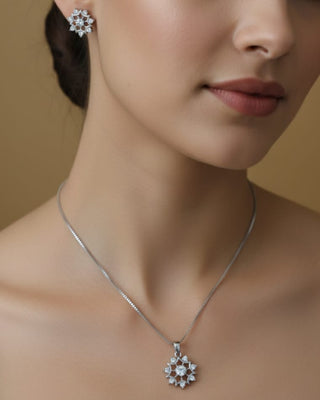 Roop Miniature Pendant Set - AD Pendant Set | Main Product View | Buy Online India | Zevarly
