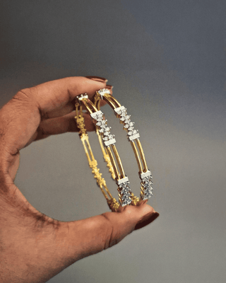Royal AD Kangan - AD Bangles | Side Angle View | Buy Online India | Zevarly