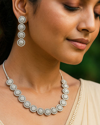 Rupika Necklace Set - AD Necklace Set | Main Product View | Buy Online India | Zevarly