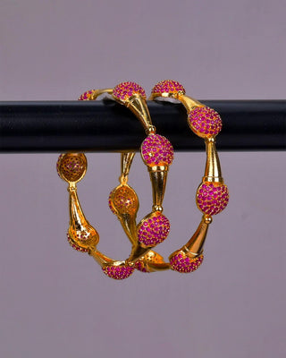 NURA AMERICAN DIAMOND BANGLES - Zevarly