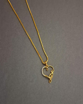 SYMBOL OF LOVE LOCKET WITH CHAIN - Zevarly