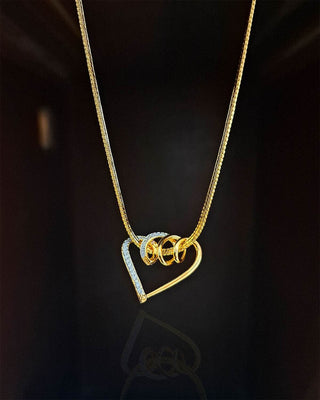 SWIRL HEART DESIGNER LOCKET WITH CHAIN - Zevarly