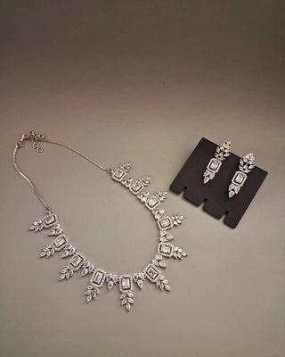Saanvi Senco Design Necklace Set - AD Necklace Set | Full Set View | Buy Online India | Zevarly