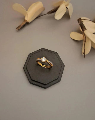 Saheen AD Ganga Jamuna Ring - American Diamond Ring | Detail Stone View | Buy Online India | Zevarly