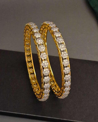 Sakshi American Diamond Bangles - AD Bangles | Side Angle View | Buy Online India | Zevarly