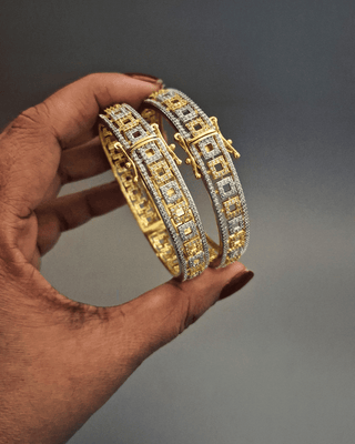 Sandhya Openable Bangles - AD Bangles | Side Angle View | Buy Online India | Zevarly
