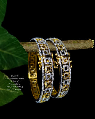 Sandhya Openable Bangles - AD Bangles | Side Angle View | Buy Online India | Zevarly