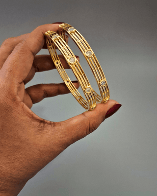 Shubha AD Bangles - AD Bangles | Side Angle View | Buy Online India | Zevarly