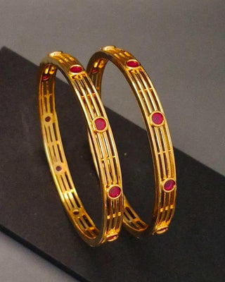 Shubha AD Bangles - AD Bangles | Side Angle View | Buy Online India | Zevarly