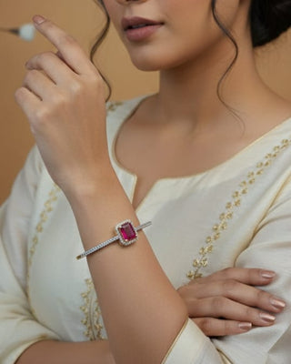 Sonal Red Seductive Openable AD Bracelet - AD Bracelet | Main Product View | Buy Online India | Zevarly