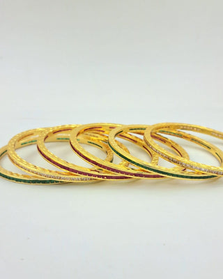 Splendid AD Bangles - AD Bangles | Side Angle View | Buy Online India | Zevarly