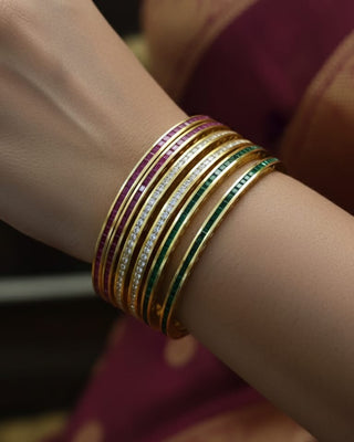 Splendid AD Bangles - AD Bangles | Main Product View | Buy Online India | Zevarly