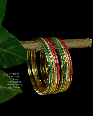Splendid AD Bangles - AD Bangles | Stone Detail View | Buy Online India | Zevarly