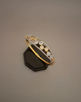 Subhi Two Tone Openable Universal Size AD Bracelet - AD Bracelet | Main Product View | Buy Online India | Zevarly